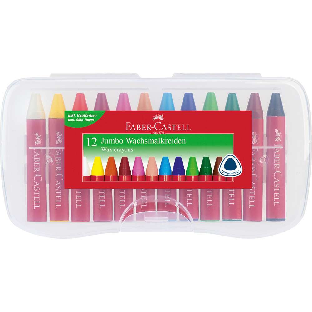 Produktabbildung Faber-Castell Jumbo Wachsmalkreiden, Dreikant