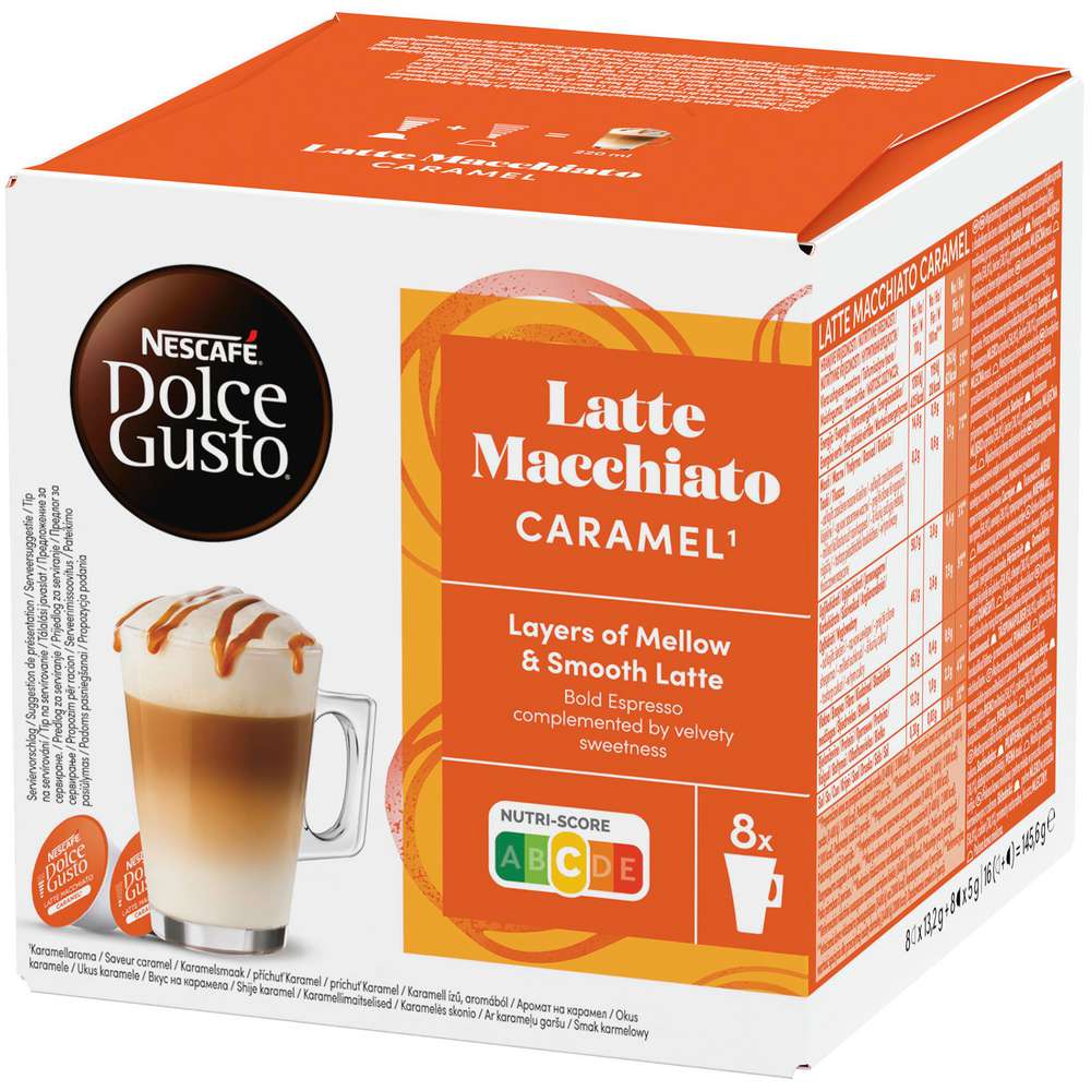 Produktabbildung Nescafe Kaffee-Kapseln Latte Macchiato Caramel