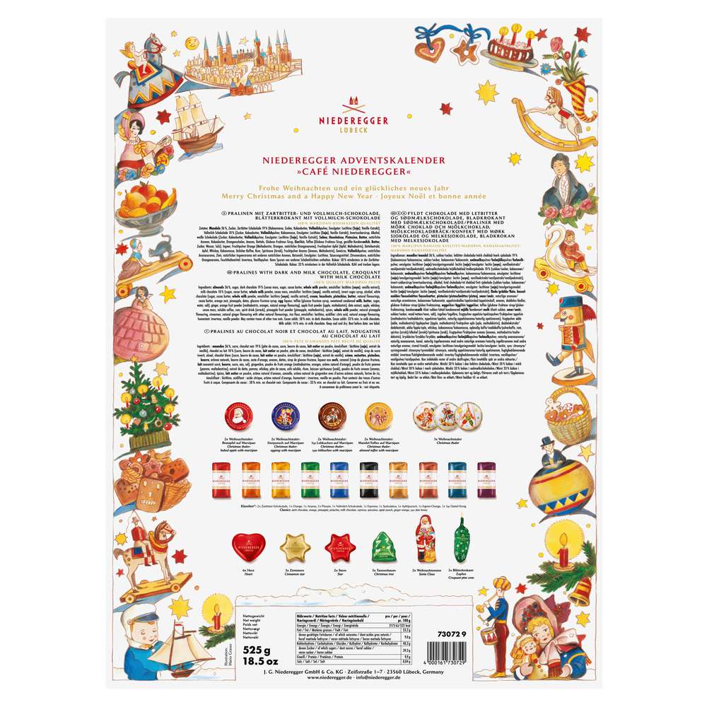 Produktabbildung Niederegger Adventskalender Café Niederegger