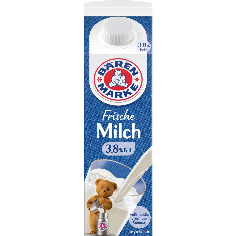 Produktabbildung Bärenmarke Frische H-Milch 3,8% Fett