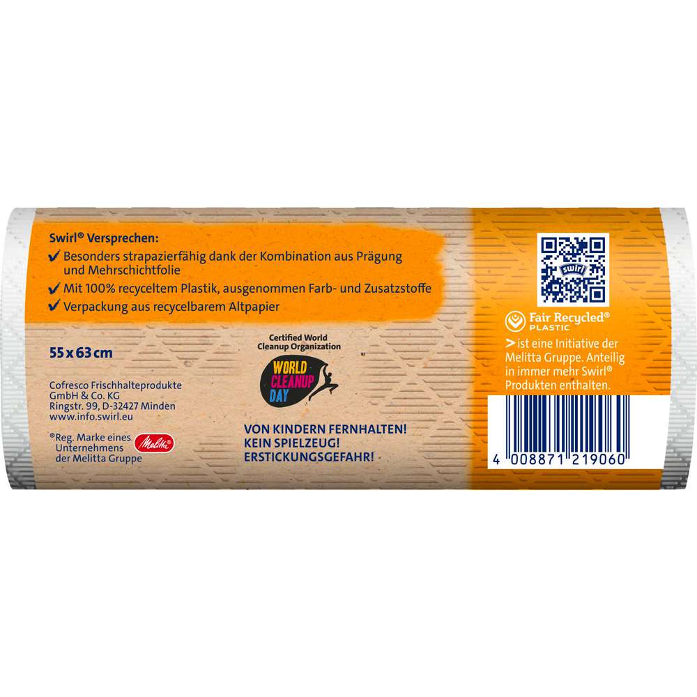 Produktabbildung Swirl Müllbeutel mit Zugband 35l