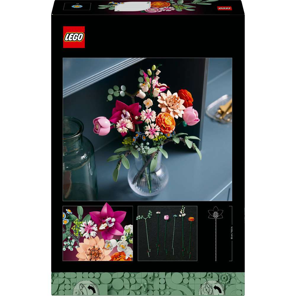 Produktabbildung Lego LEGO Botanicals Schöner Rosafarbener Blumenstrauß - Blumendeko 10342