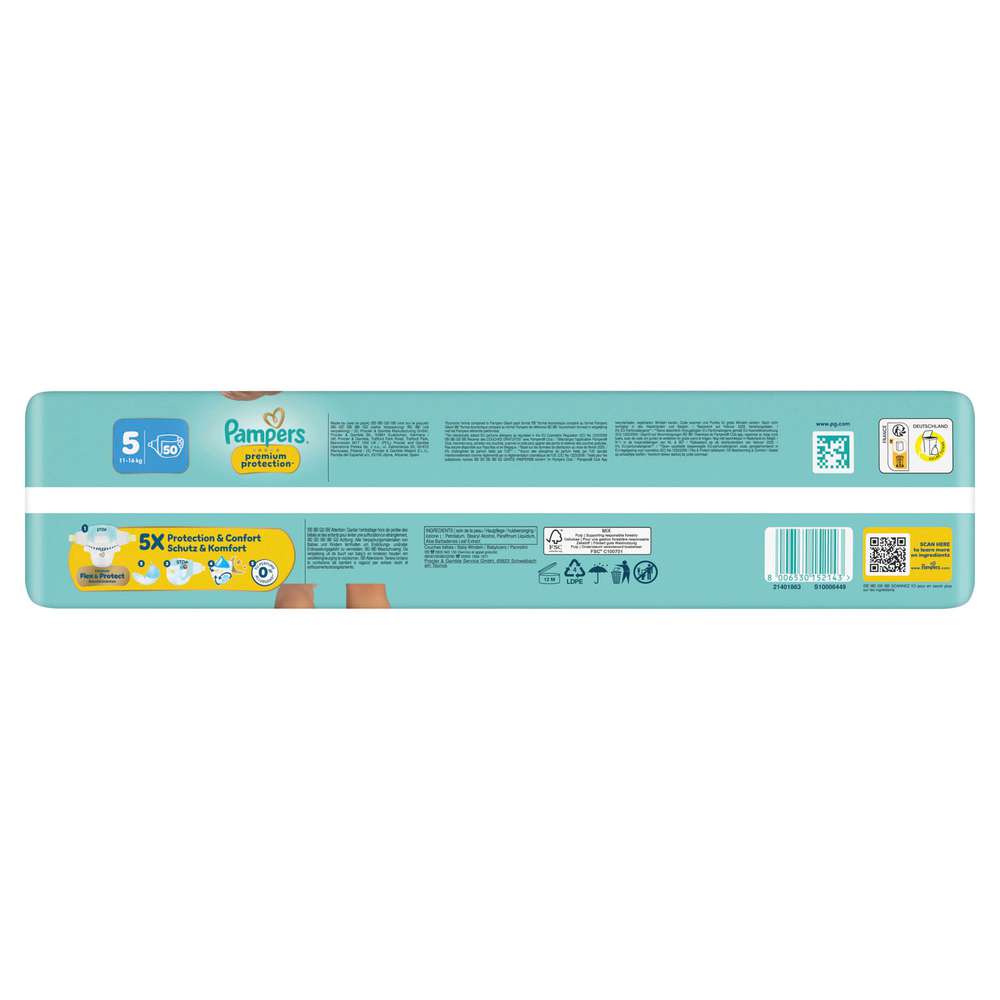 Produktabbildung Pampers Windeln Premium Protection Gr. 5 Junior 11-16kg