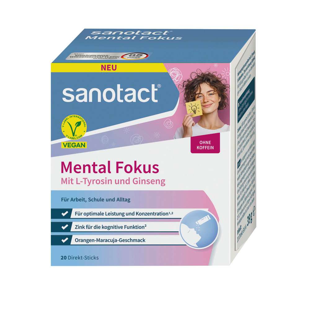 Produktabbildung sanotact Mental Fokus 30 Dirketsticks