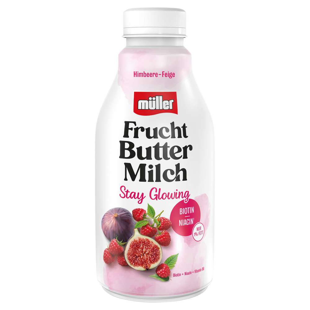 Produktabbildung Müller Fruchtbuttermilch Stay Glowing, Himbeere-Feige