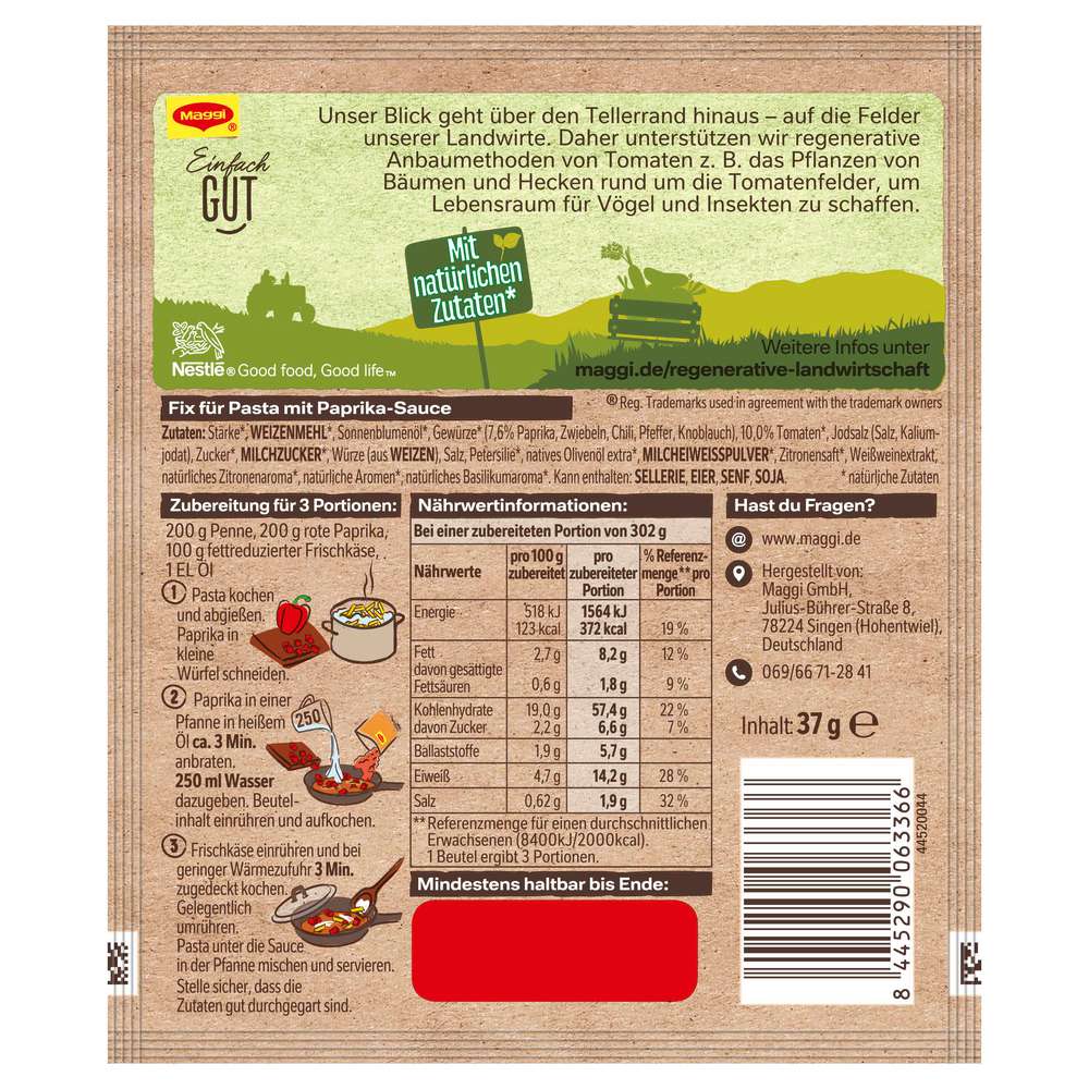 Produktabbildung Maggi Fix, Pasta Calabrese