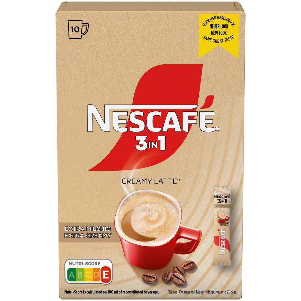Produktabbildung Nescafe Instant Kaffeesticks Creamy Latte, Tassenpackungen