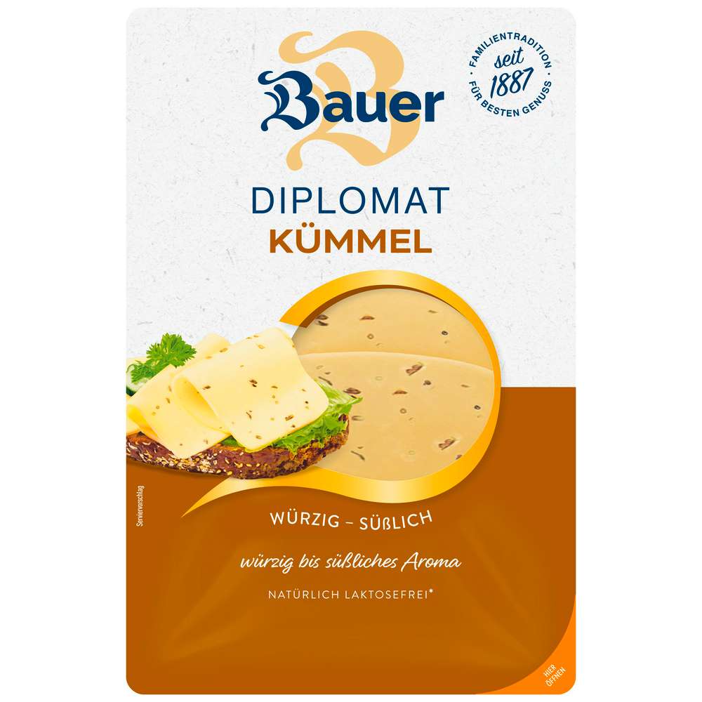 Produktabbildung Bauer Käsescheiben, Diplomat-Kümmel
