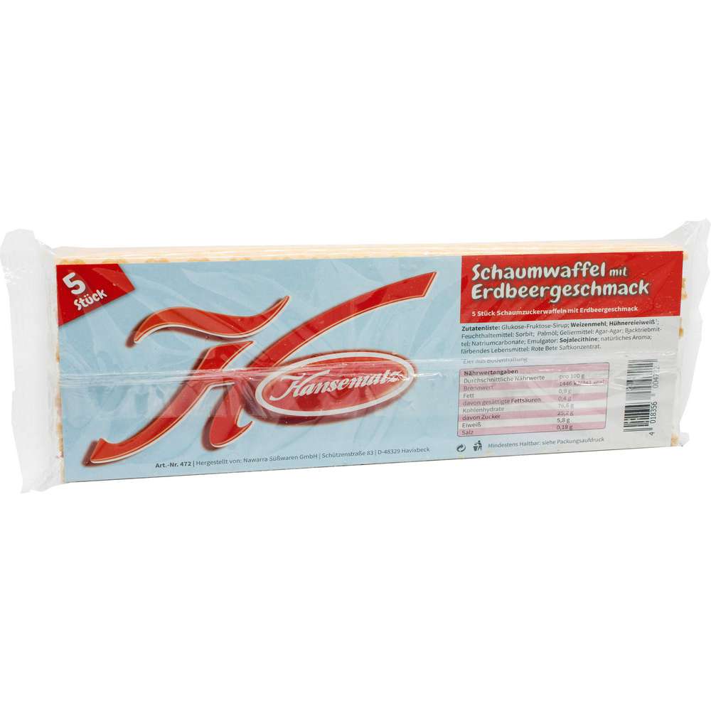 Produktabbildung Nawarra Schaumwaffeln mit Erdbeergeschmack