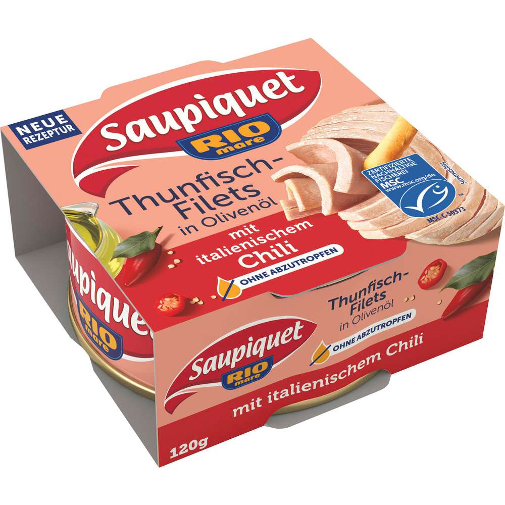 Produktabbildung Saupiquet Thunfisch-Filets in Olivenöl Chili