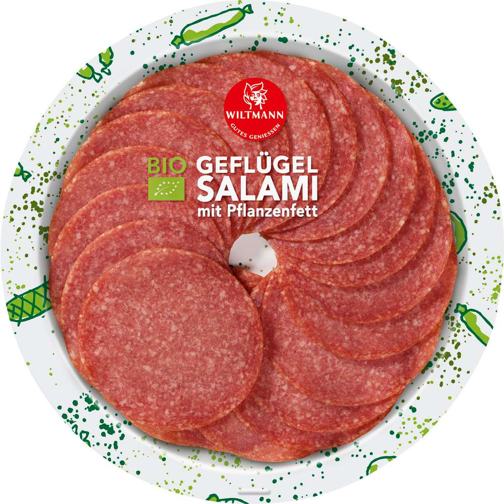 Produktabbildung Wiltmann Bio Geflügel-Salami