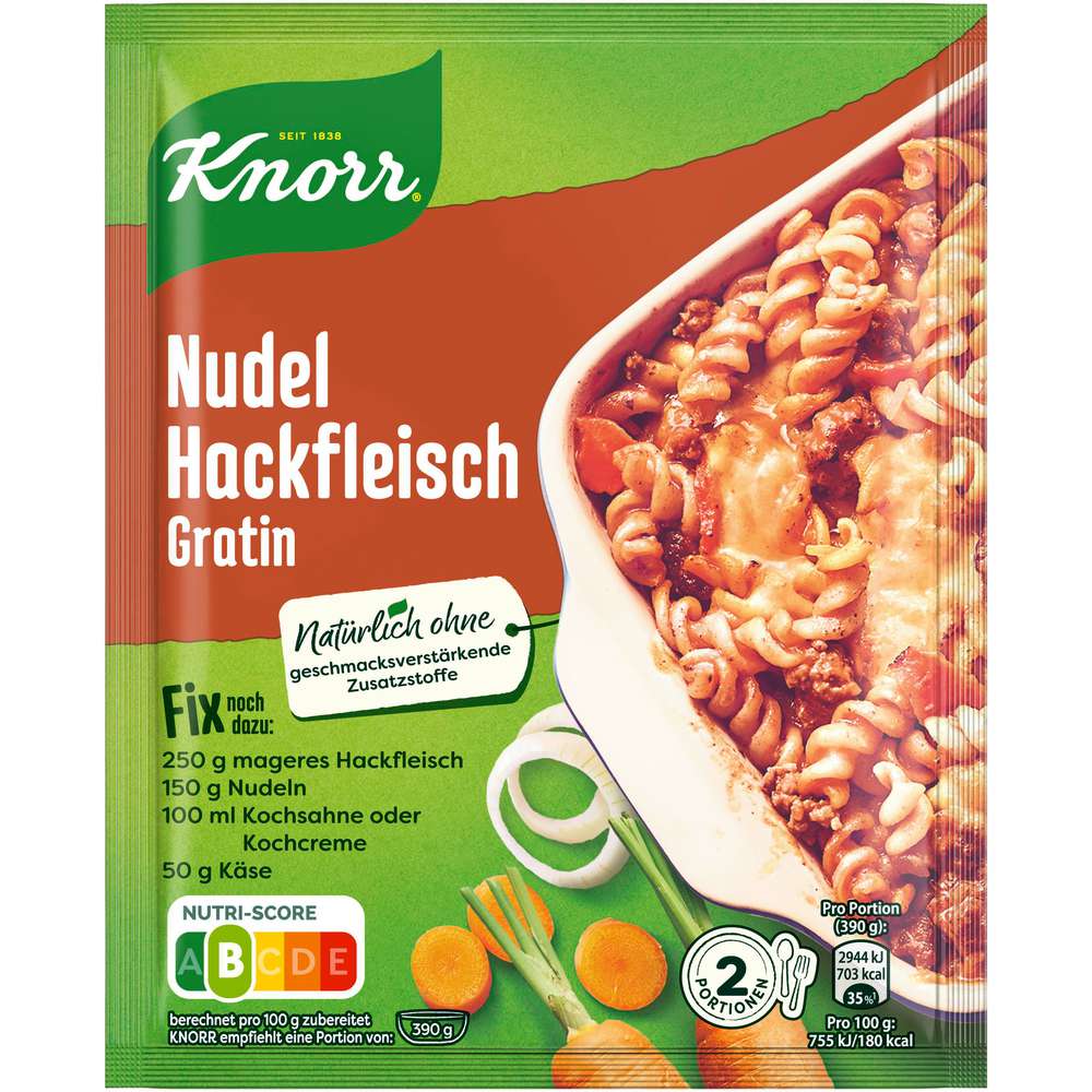 Produktabbildung Knorr Fix Würzmischung Nudel Hackfleisch Gratin