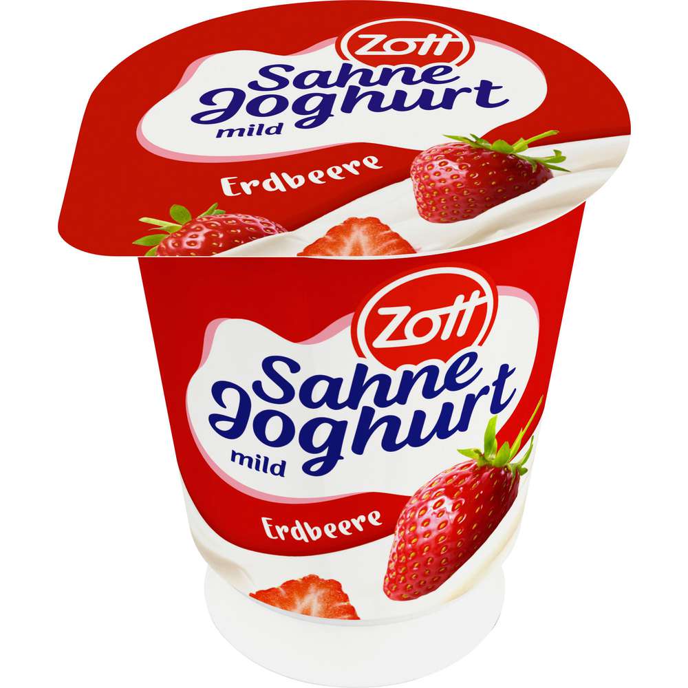 Produktabbildung Zott Sahnejoghurt, Erdbeere