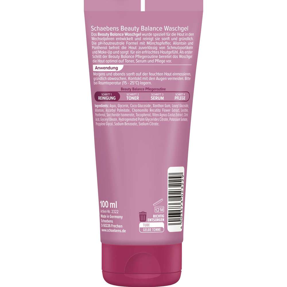 Produktabbildung Schaebens Waschgel Beauty Balance, Pflege in den Wechseljahren 