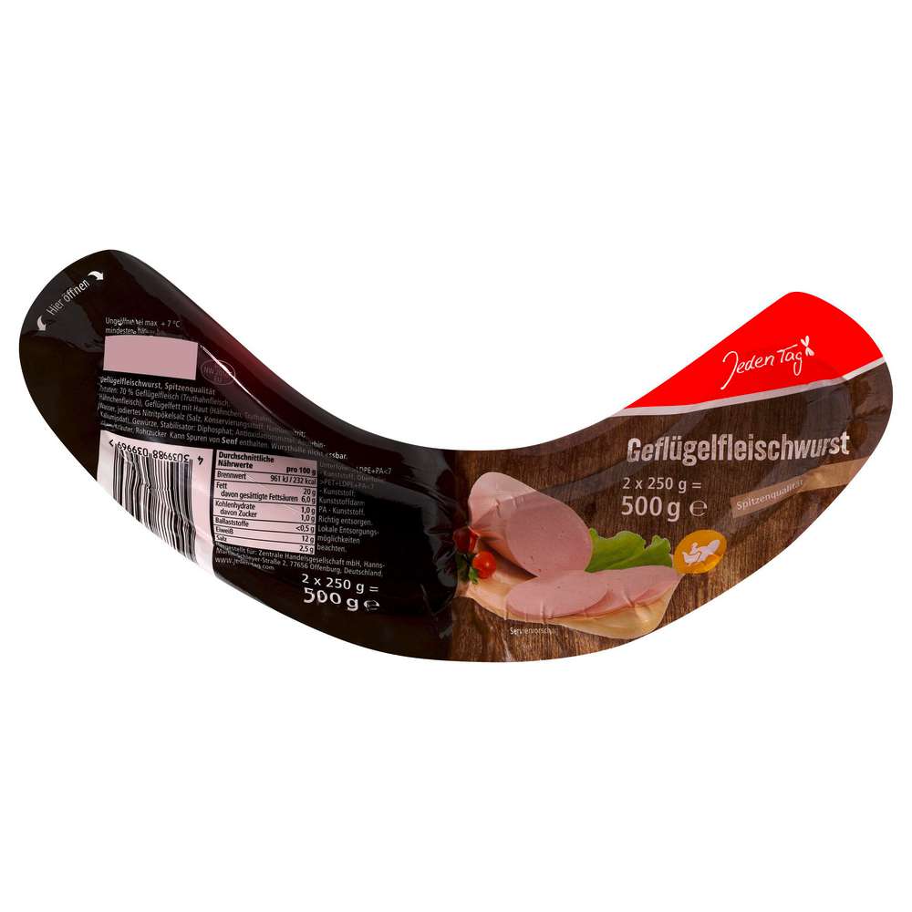 Produktabbildung Jeden Tag Geflügel-Fleischwurst