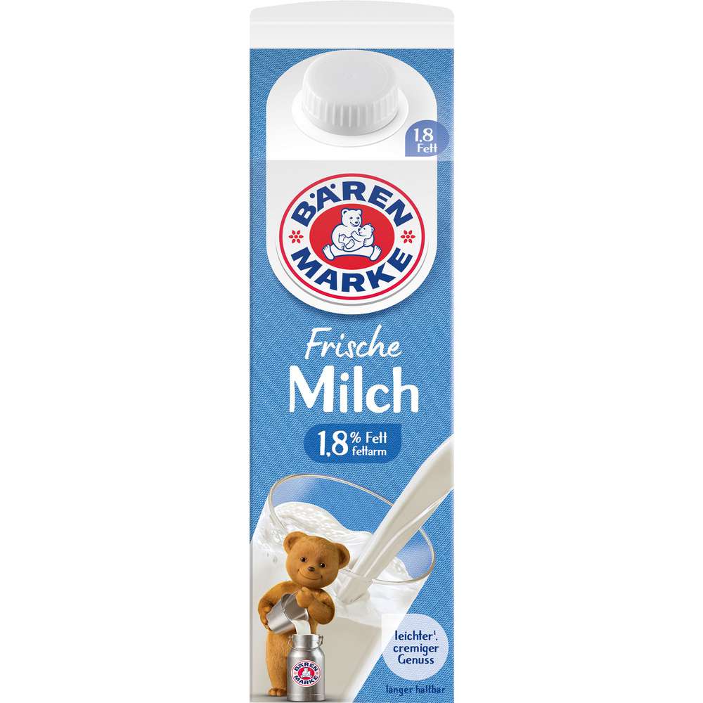 Produktabbildung Bärenmarke Frische Milch 1,8% Fett