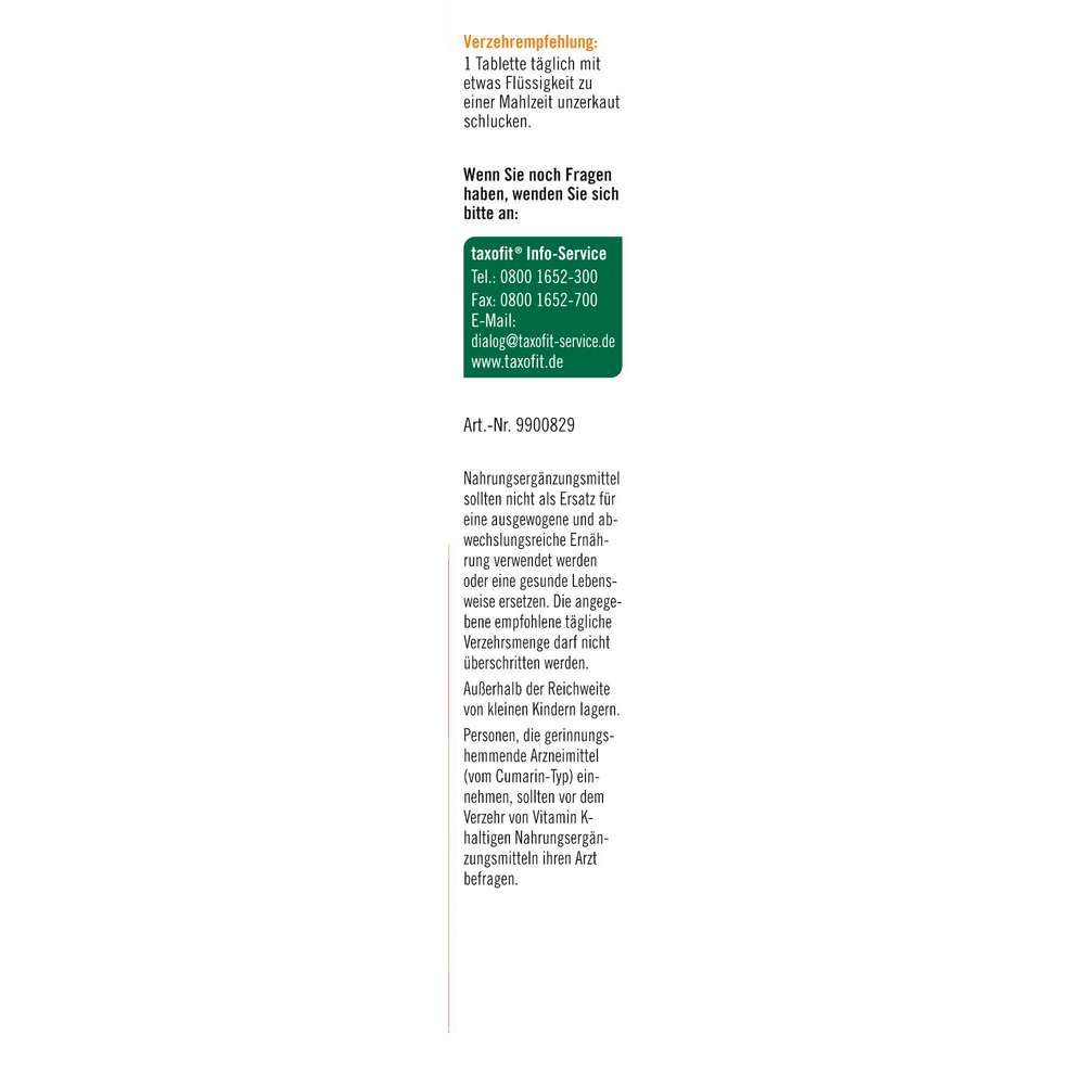 Produktabbildung Taxofit Calcium 950+D3+K