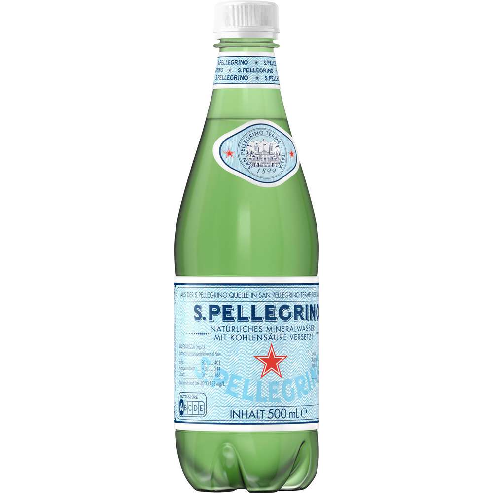 Produktabbildung San Pellegrino Mineralwasser, mit Kohlensäure