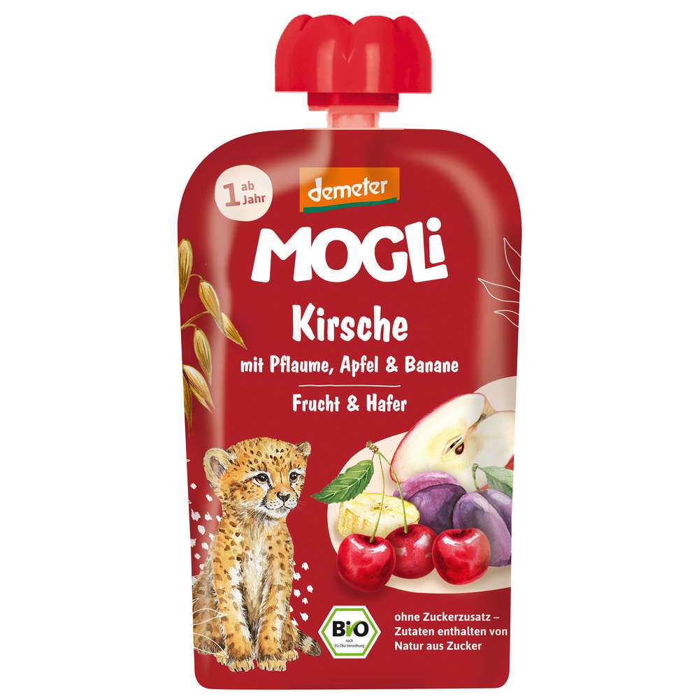 Produktabbildung MOGLi Quetschie, Kirsch/Pflaume/Apfel & Bananen