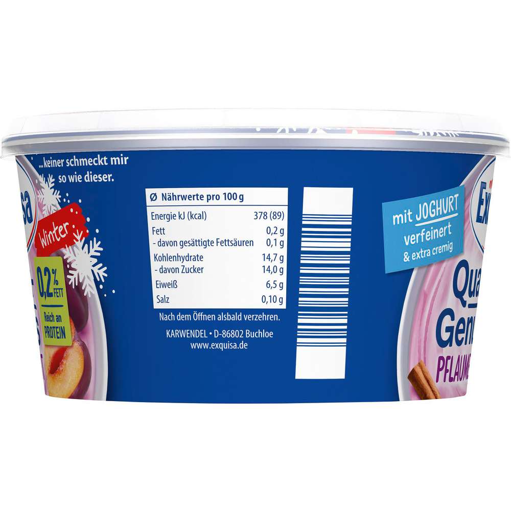 Produktabbildung Exquisa Quark Genuss, Pflaume-Zimt