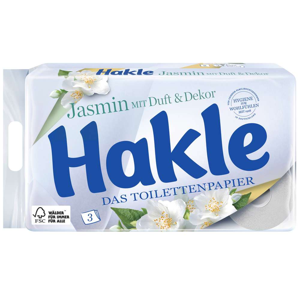 Produktabbildung Hakle Toilettenpapier, Jasmin mit Duft & Dekor, 3-lagig