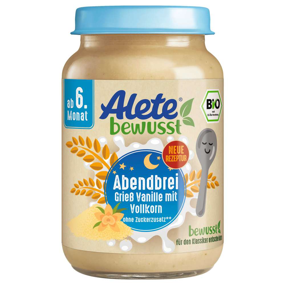 Produktabbildung Alete Abendbrei, Grieß/Vanille/Vollkorn