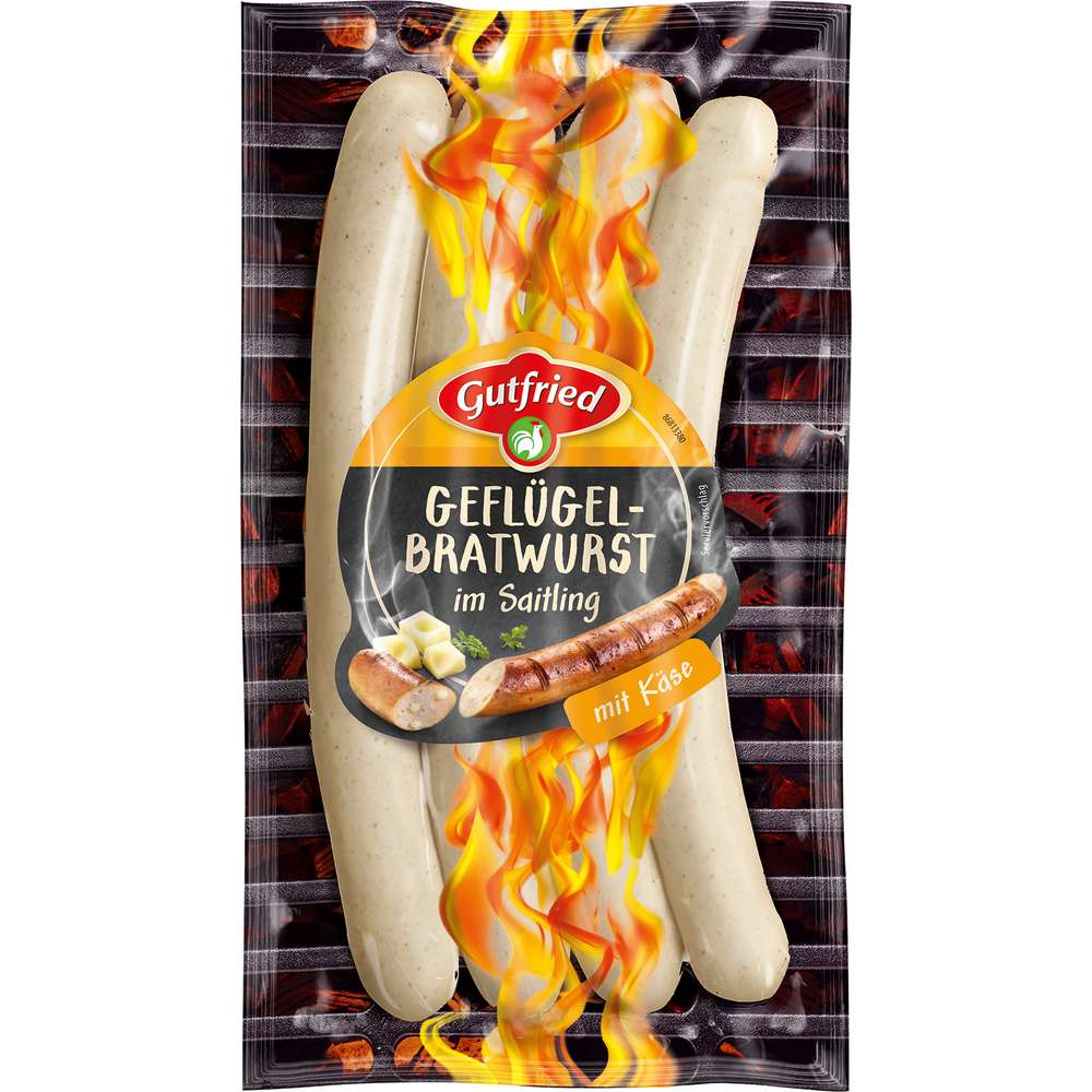 Produktabbildung Gutfried Geflügel-Bratwurst mit Käse