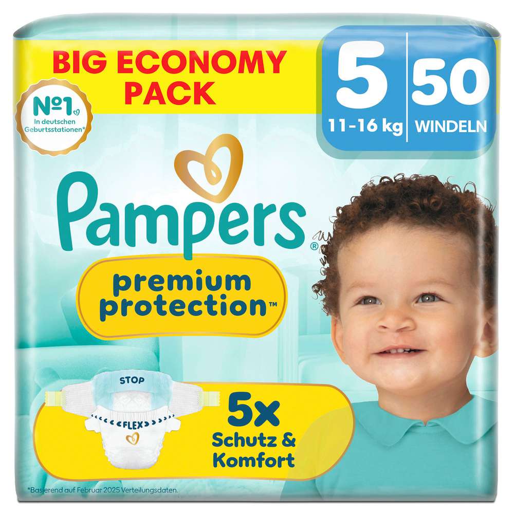 Produktabbildung Pampers Windeln Premium Protection Gr. 5 Junior 11-16kg