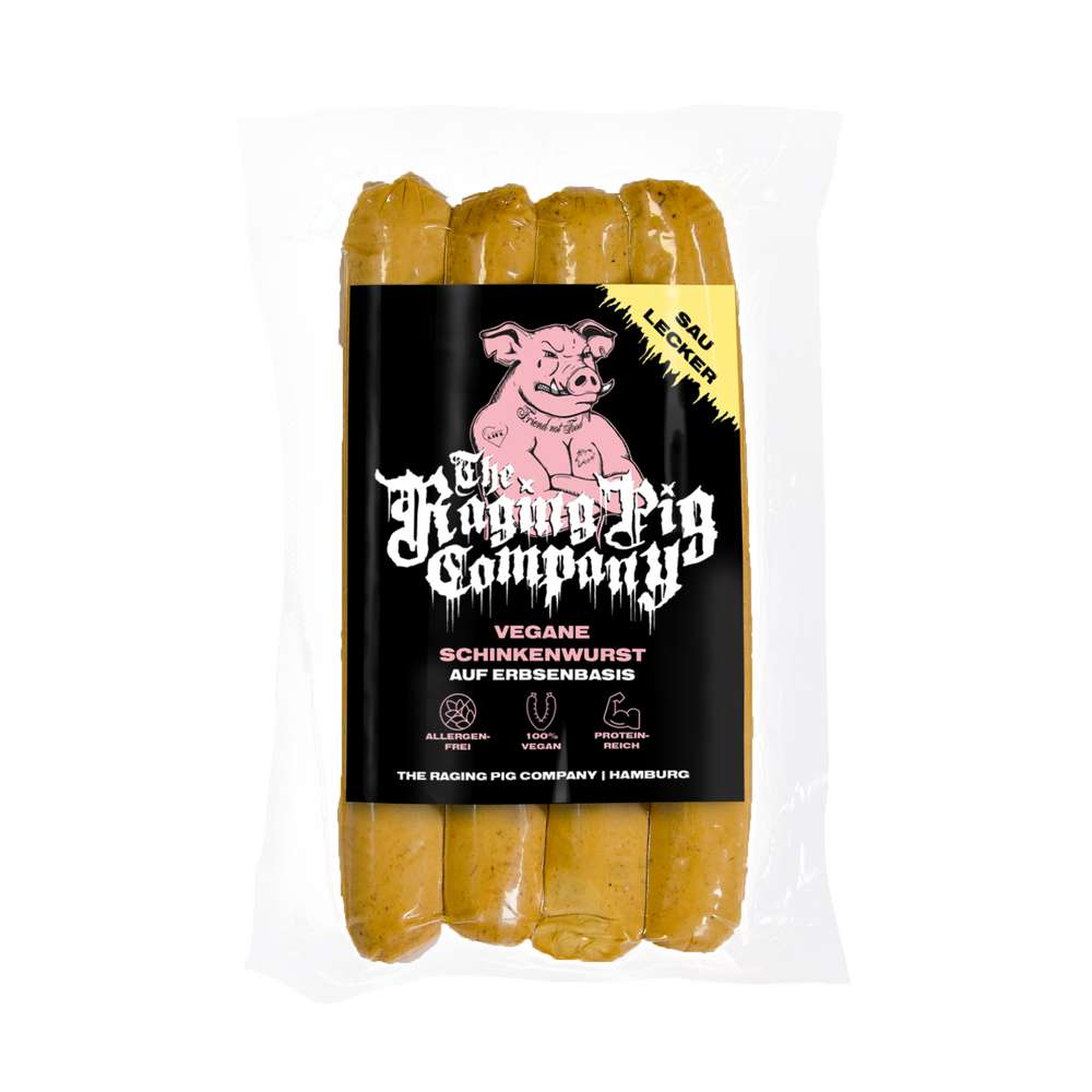 Produktabbildung The Raging Pig Company Vegane Schinkenwurst auf Erbsenbasis