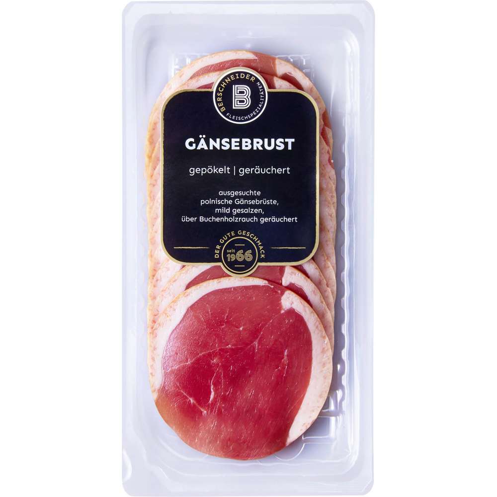 Produktabbildung Berschneider Gänsebrust, geräuchert
