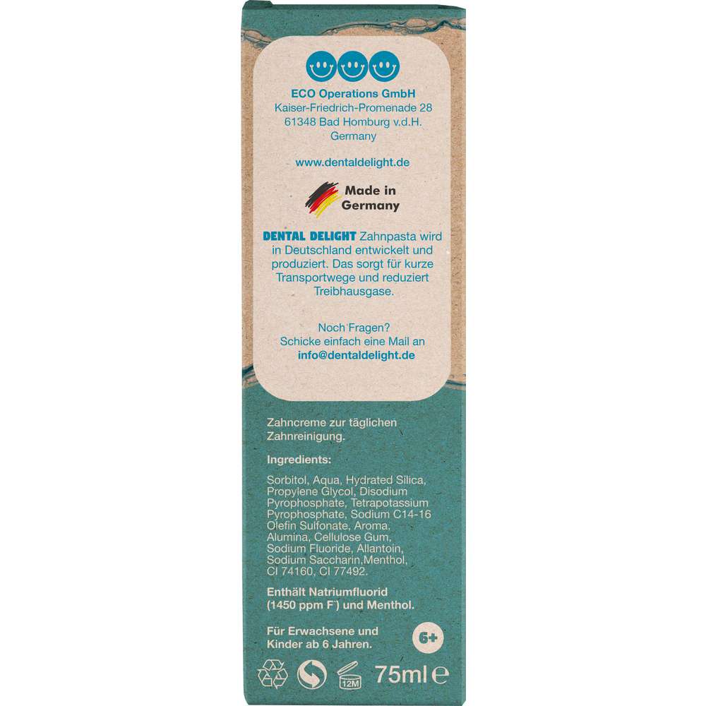 Produktabbildung Dental Delight Zahncreme, Polar Punch, Gletscher-Minze