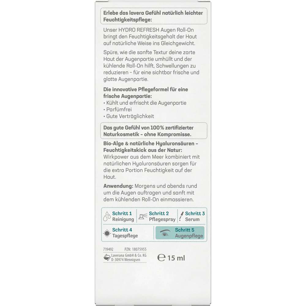 Produktabbildung lavera Hydro Refresh Augen Roll-On