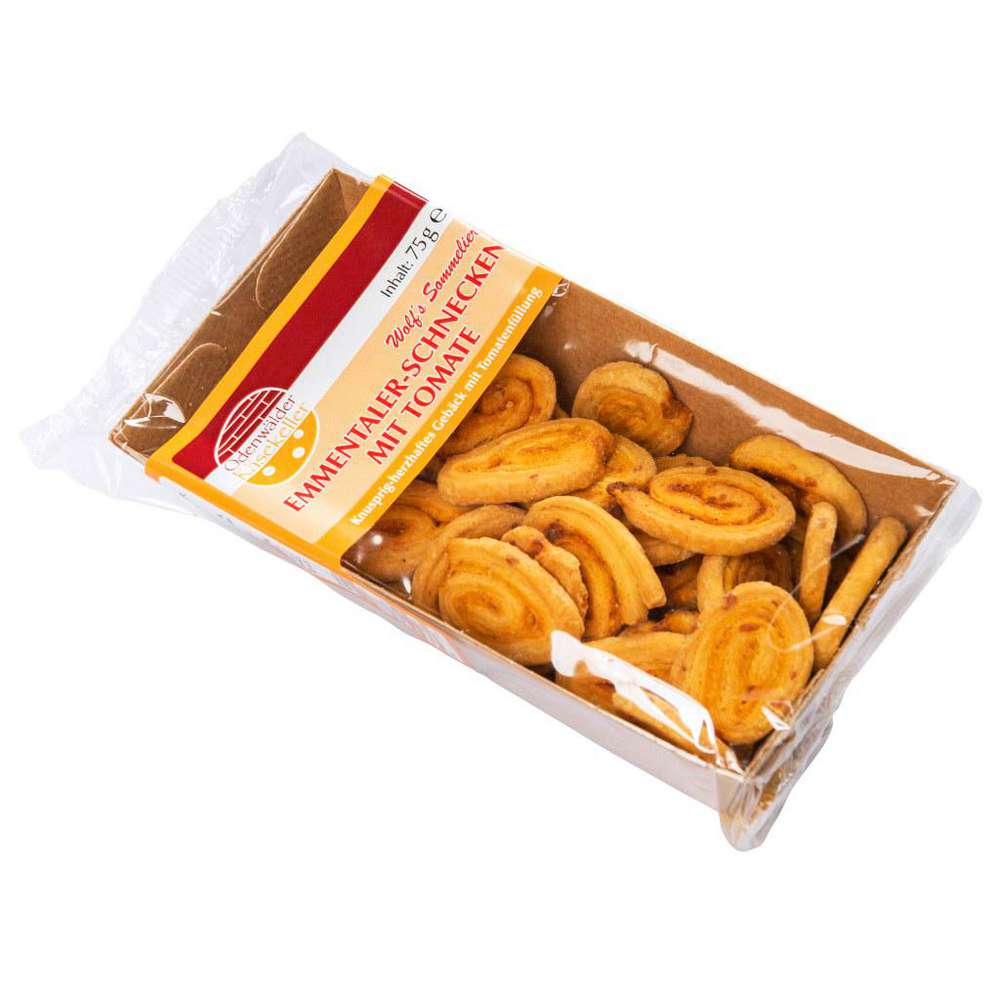 Produktabbildung Odenwälder Käsekelleri Emmentaler Schnecken Tomate