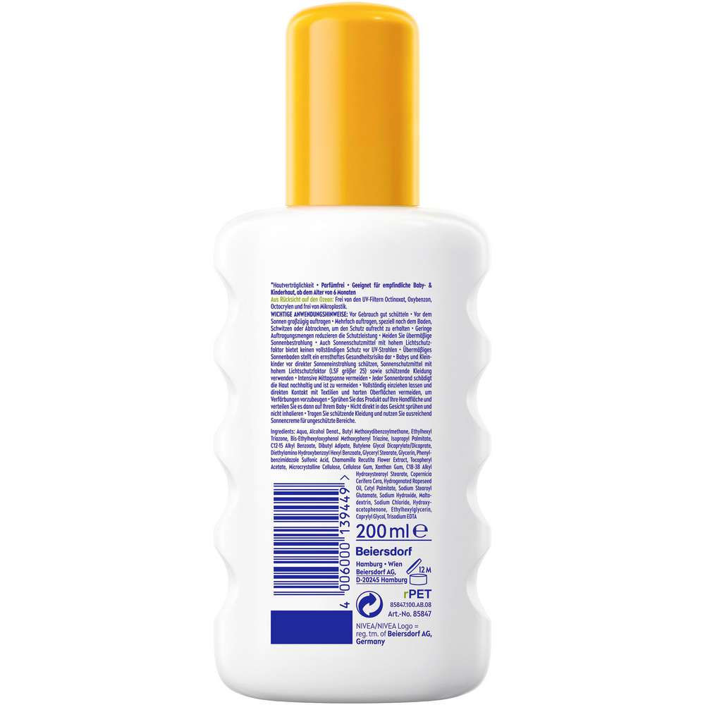 Produktabbildung Nivea Sun Kids Sonnenspray LSF 50+