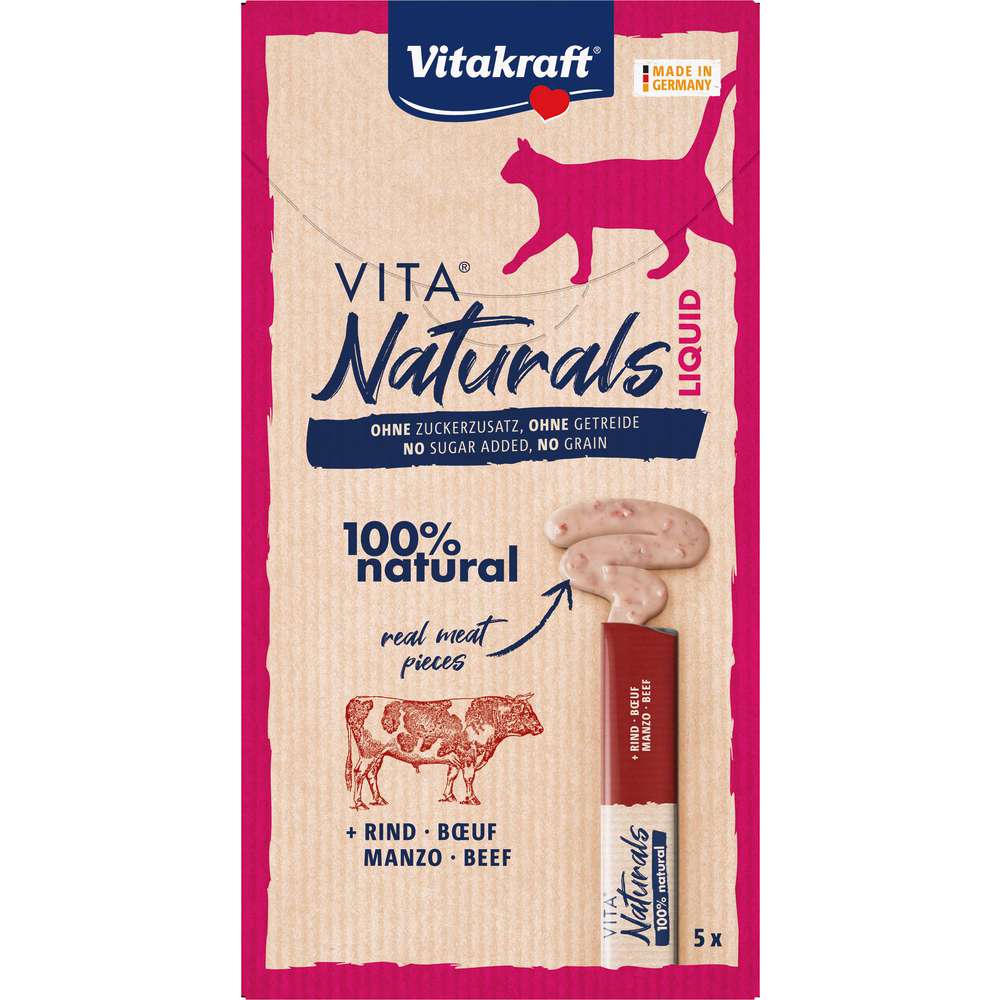 Produktabbildung Vitakraft Katzenfutter, Vita Naturals, Liquid, Rind