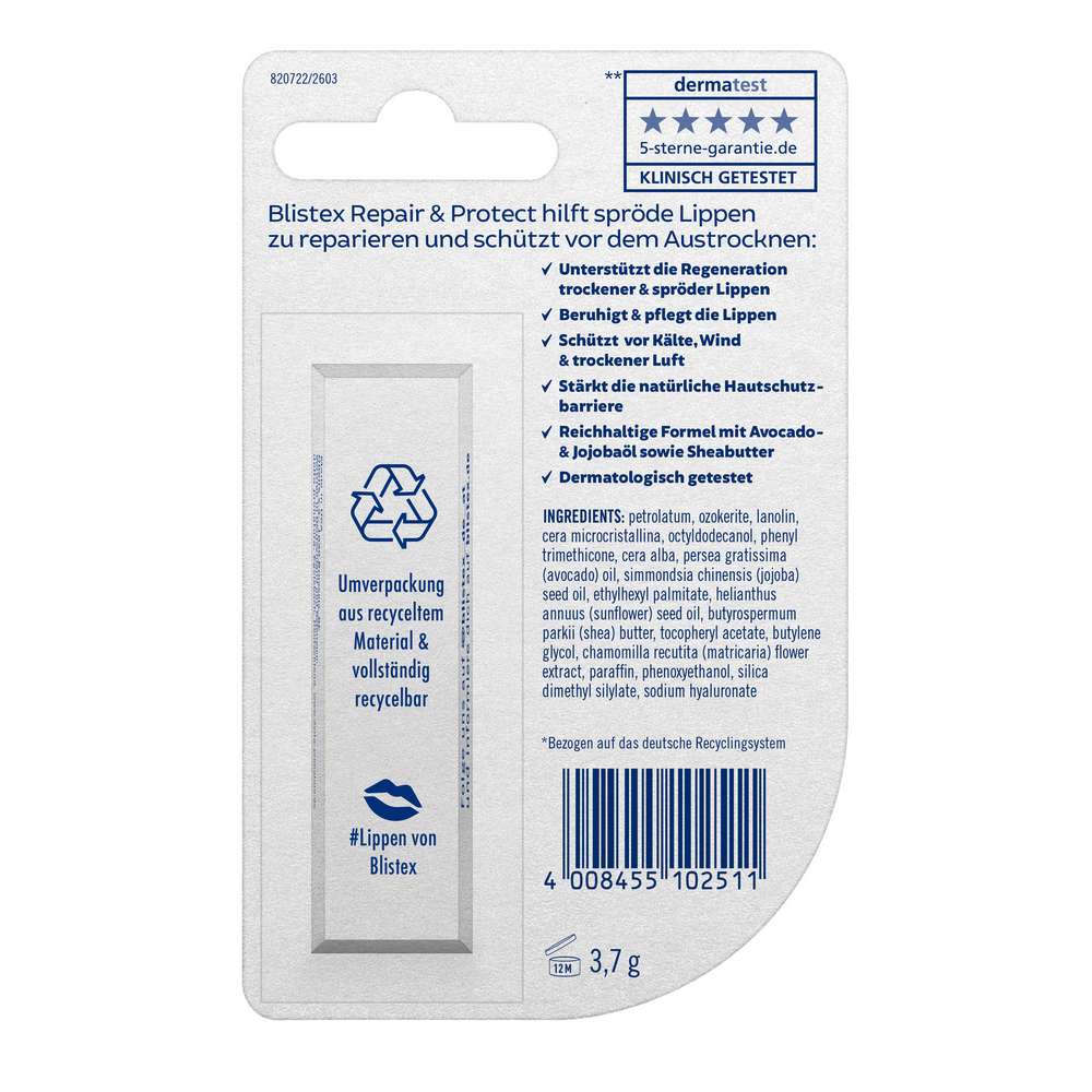 Produktabbildung Blistex Lippenpflege Repair & Protect, Intensiv-Schutz