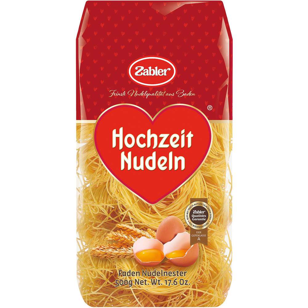 Produktabbildung Zabler Hochzeit Nudeln Faden Nudelnester