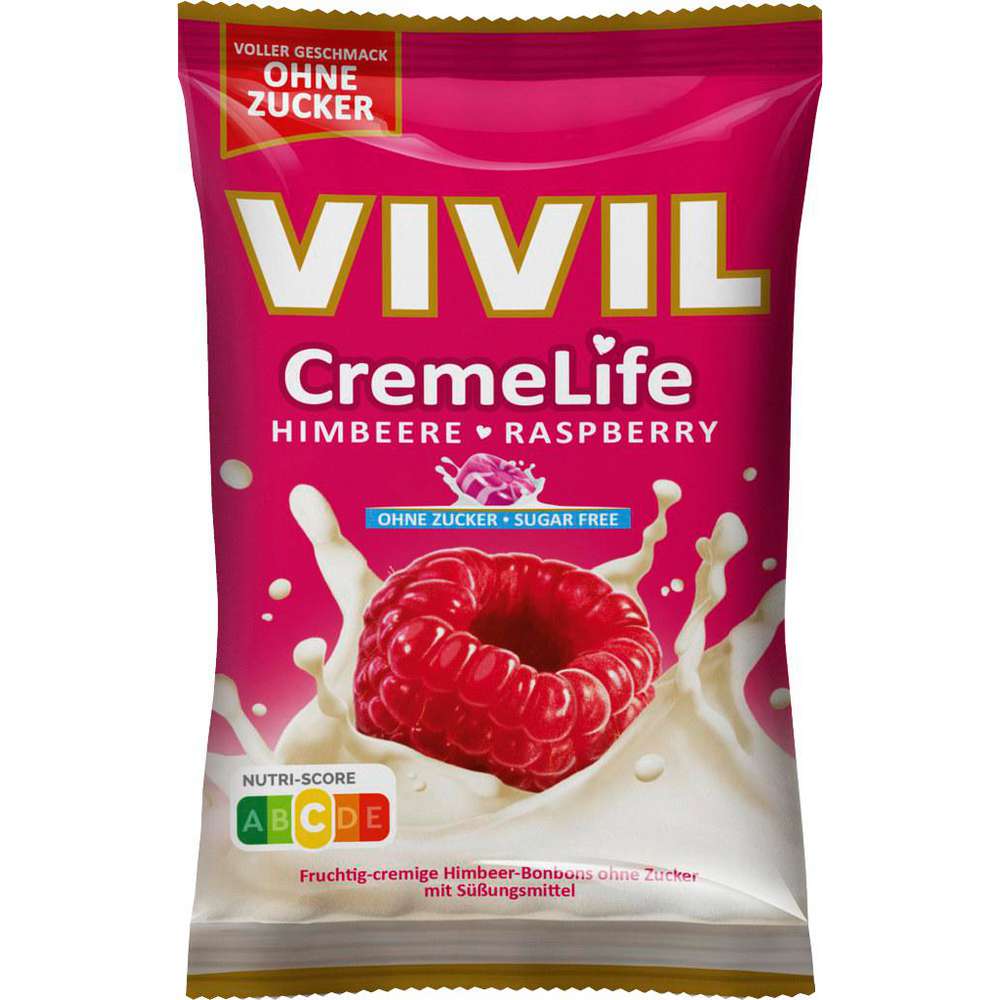 Produktabbildung Vivil Creme Life Classic Bonbons Himbeer, ohne Zucker
