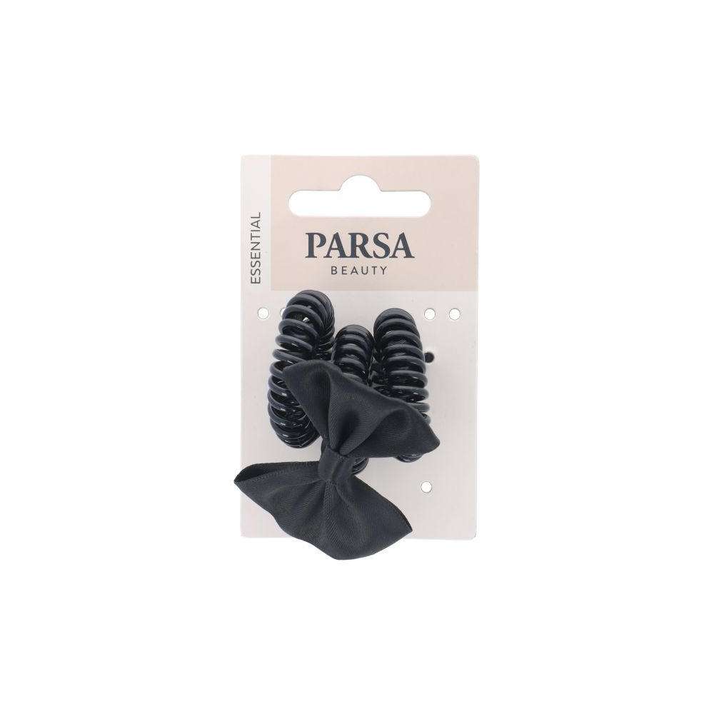 Produktabbildung Parsa Spiralhaargummi Schleife schwarz