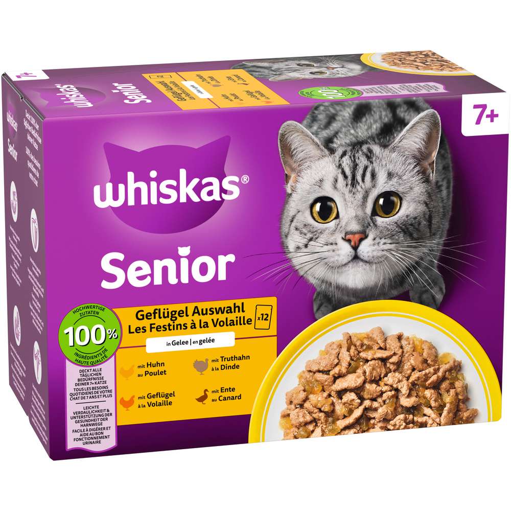 Produktabbildung Whiskas Katzen-Nassfutter, Geflügel/Gelee