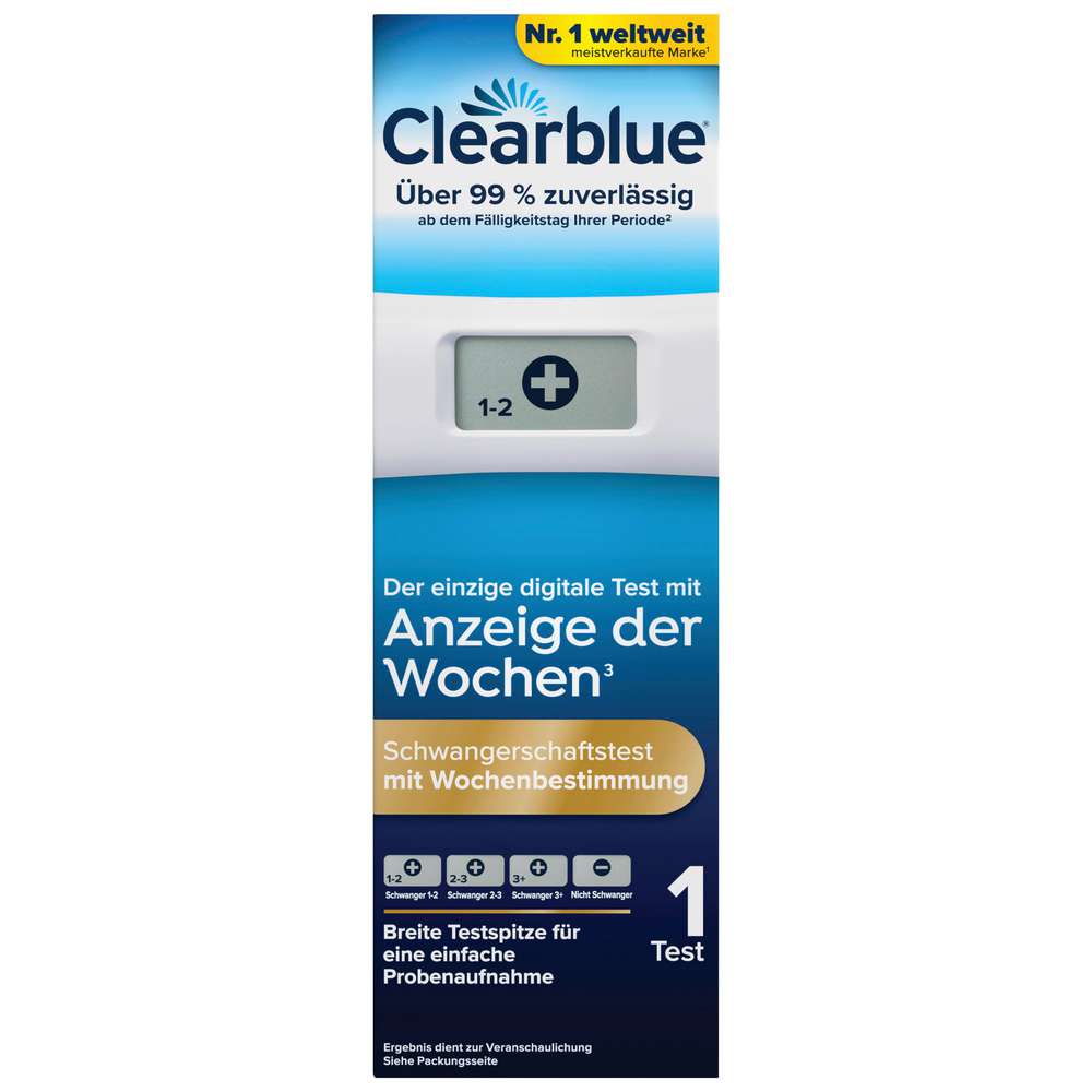 Produktabbildung Clearblue Digitaler Schwangerschaftstest, mit Wochenbestimmung