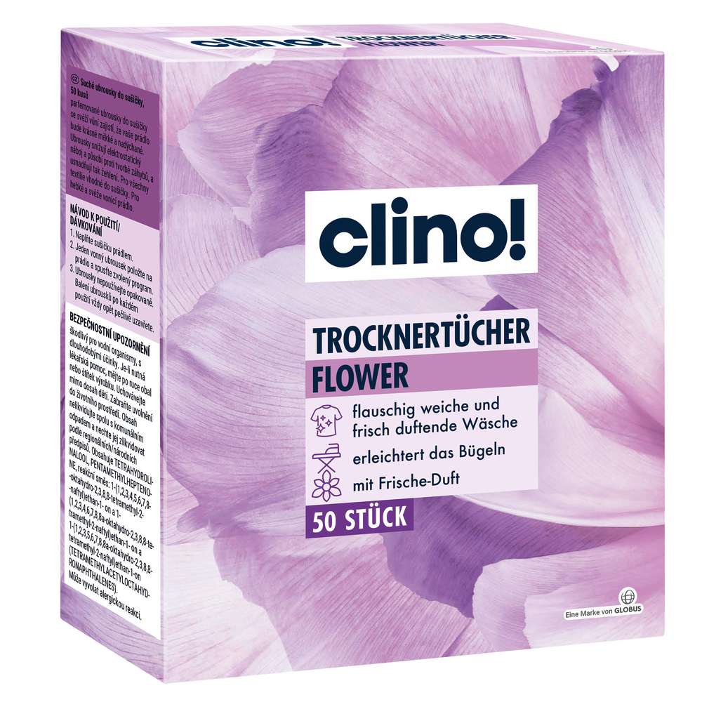 Produktabbildung clino! Trocknertücher Flower