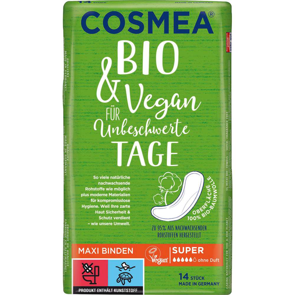 Produktabbildung Cosmea Bio Maxi Binden, Super