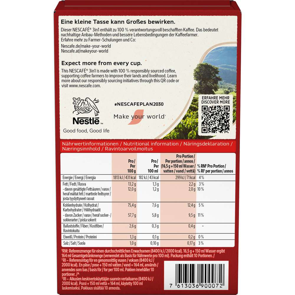 Produktabbildung Nescafe Sticks, 3in1