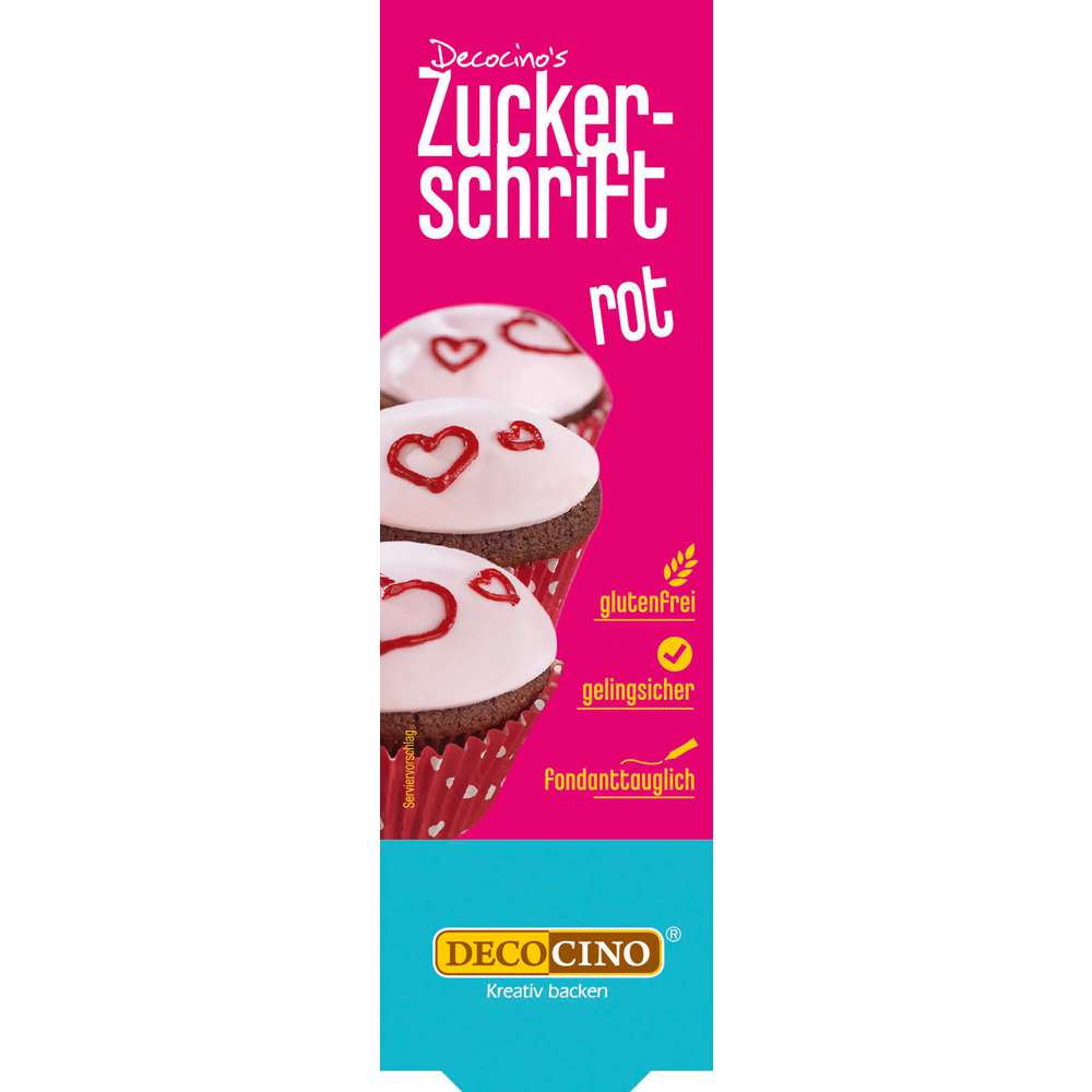 Produktabbildung Dekoback Zuckerschrift rot