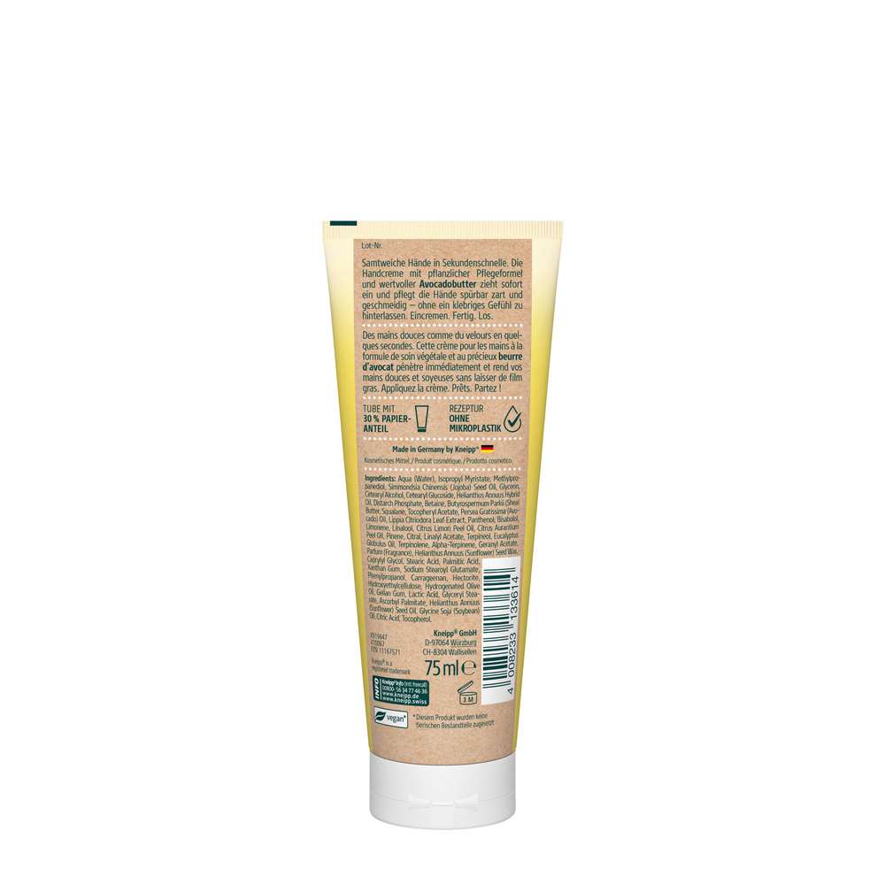 Produktabbildung Kneipp Sekunden-Handcreme, Zitronenverbene & Avocadobutter