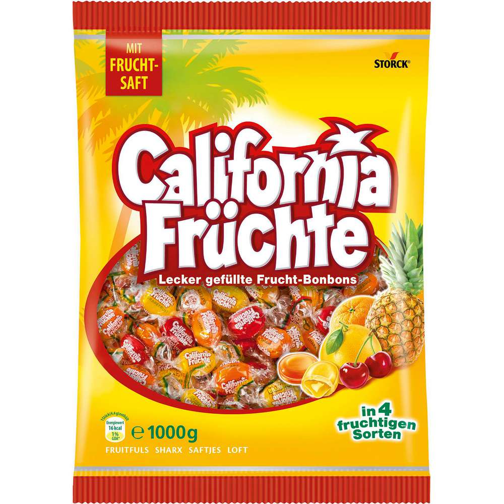 Produktabbildung Storck Gefüllte Fruchtbonbons, California Früchte