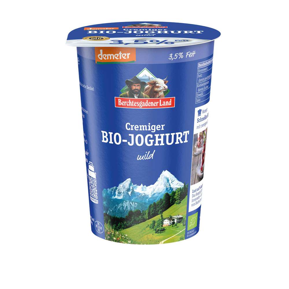 Produktabbildung Berchtesgadener Land Bio Demeter Naturjoghurt 3,5% Fett, mild