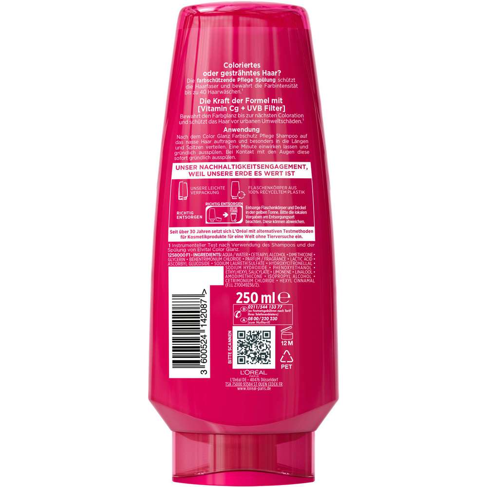 Produktabbildung L'Oreal Paris Elvital Haarspülung, Color Glanz