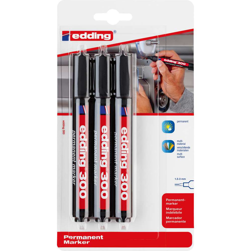 Produktabbildung Edding Permanent Marker, schwarz